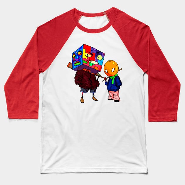 Crazy Cube! Baseball T-Shirt by io Mecha